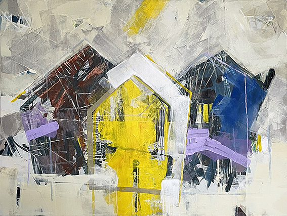 Blanc séparation_acrylique sur toile 80x60cm_2022 red