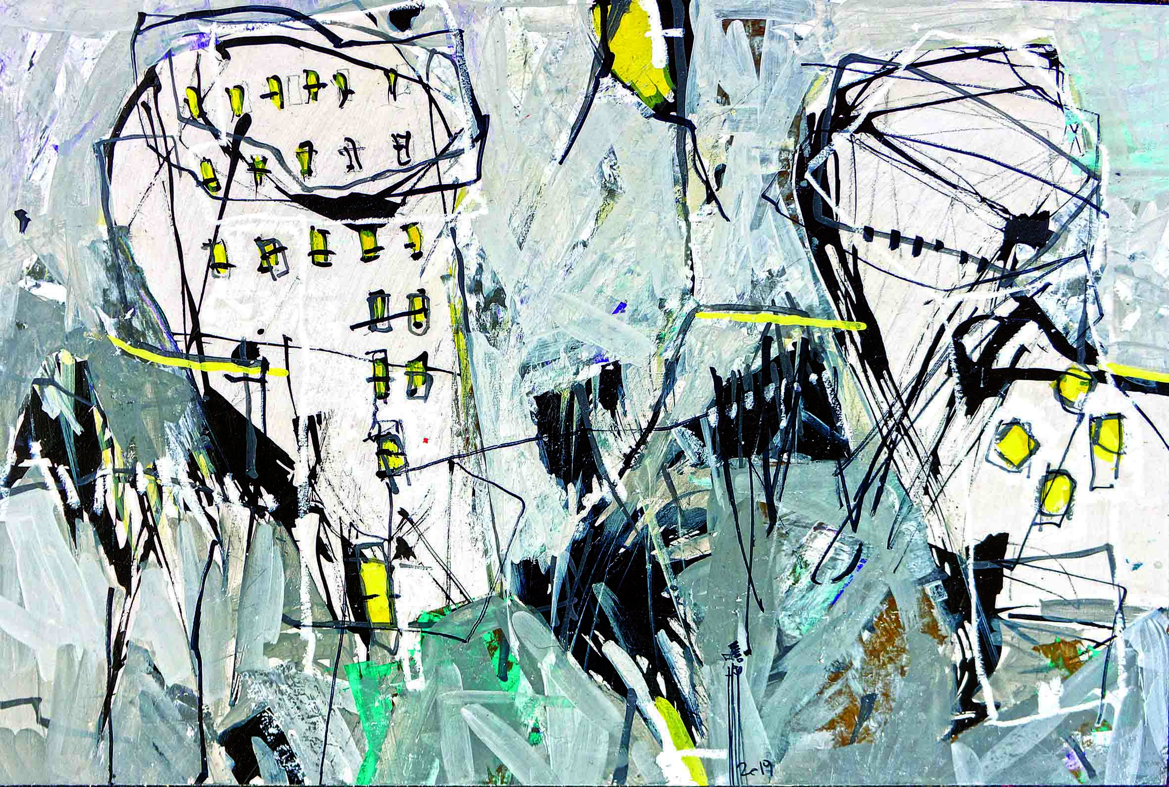 Maisons en deux I_40x60cm_2020red